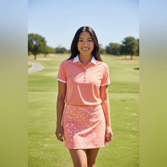 Izod Pants - Women’s Izod Golf Skort Set Shirt Size Medium Skort Size 4 Golf Ball Tee Print